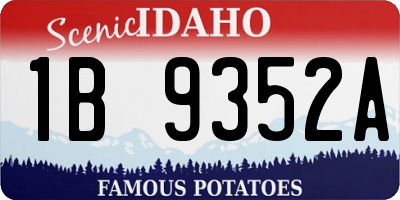 ID license plate 1B9352A