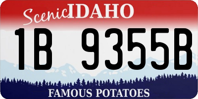 ID license plate 1B9355B