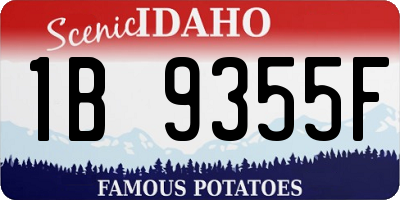 ID license plate 1B9355F