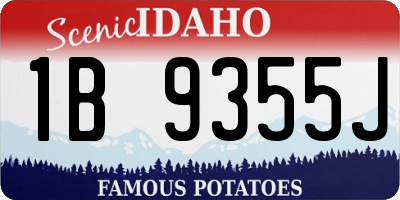 ID license plate 1B9355J