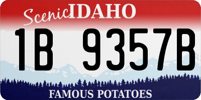 ID license plate 1B9357B