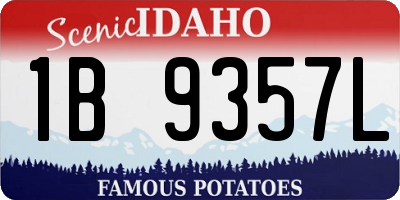 ID license plate 1B9357L