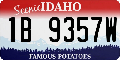 ID license plate 1B9357W