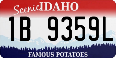 ID license plate 1B9359L