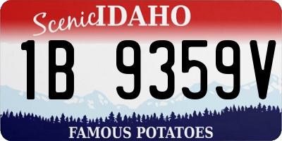 ID license plate 1B9359V