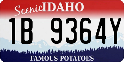 ID license plate 1B9364Y