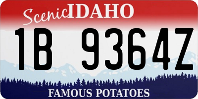 ID license plate 1B9364Z