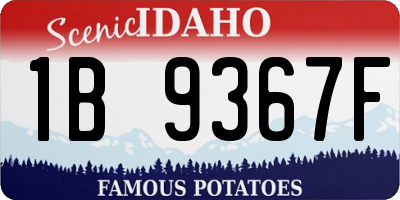 ID license plate 1B9367F