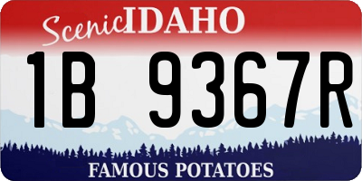 ID license plate 1B9367R
