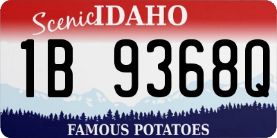 ID license plate 1B9368Q