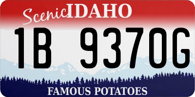 ID license plate 1B9370G