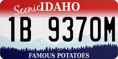 ID license plate 1B9370M