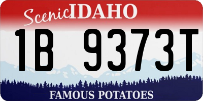 ID license plate 1B9373T