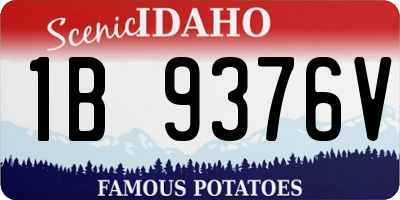 ID license plate 1B9376V