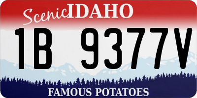 ID license plate 1B9377V