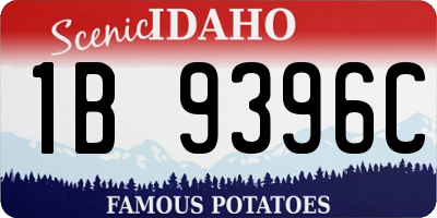 ID license plate 1B9396C