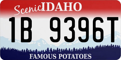 ID license plate 1B9396T
