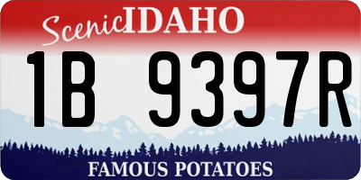 ID license plate 1B9397R