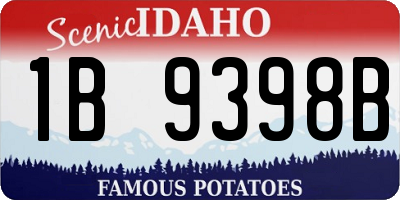 ID license plate 1B9398B