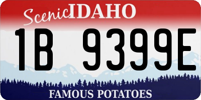 ID license plate 1B9399E