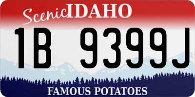 ID license plate 1B9399J