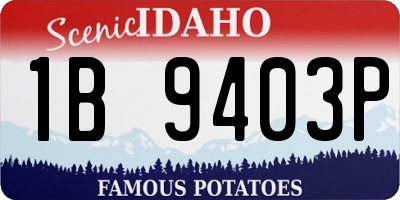 ID license plate 1B9403P