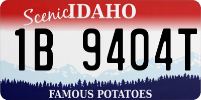 ID license plate 1B9404T