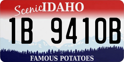 ID license plate 1B9410B