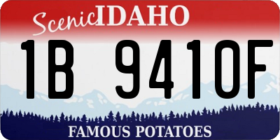 ID license plate 1B9410F