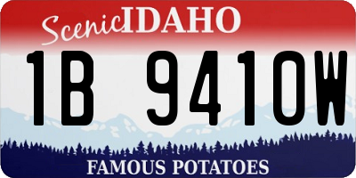 ID license plate 1B9410W