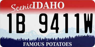 ID license plate 1B9411W