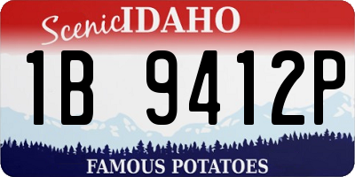 ID license plate 1B9412P