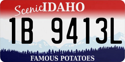 ID license plate 1B9413L