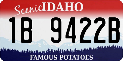 ID license plate 1B9422B