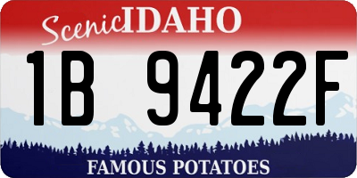 ID license plate 1B9422F