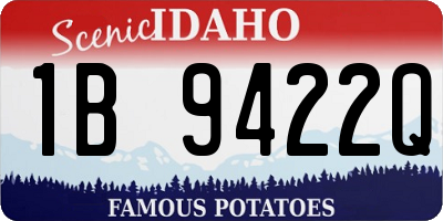 ID license plate 1B9422Q