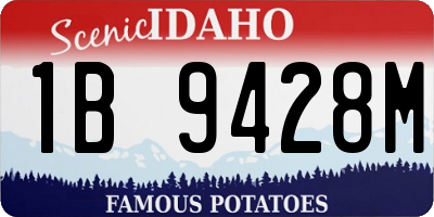 ID license plate 1B9428M