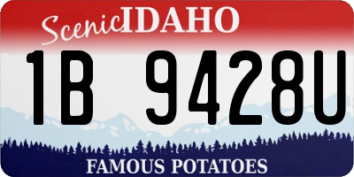 ID license plate 1B9428U