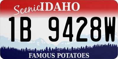 ID license plate 1B9428W