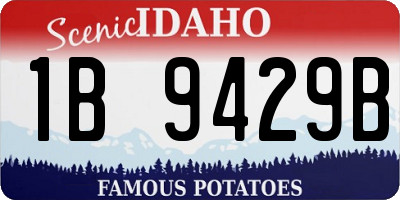 ID license plate 1B9429B