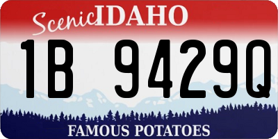 ID license plate 1B9429Q