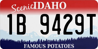 ID license plate 1B9429T
