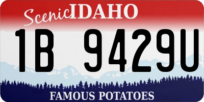 ID license plate 1B9429U