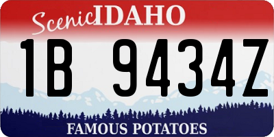 ID license plate 1B9434Z