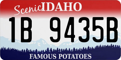 ID license plate 1B9435B