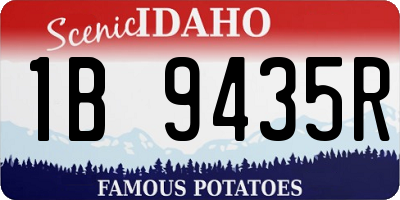 ID license plate 1B9435R