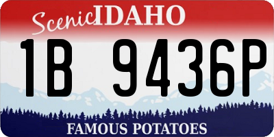 ID license plate 1B9436P
