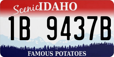 ID license plate 1B9437B