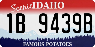ID license plate 1B9439B
