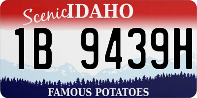 ID license plate 1B9439H